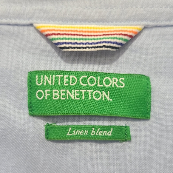 United Colors of Benetton Light Blue Men's Shirt Vintage - Picture 4 of 8